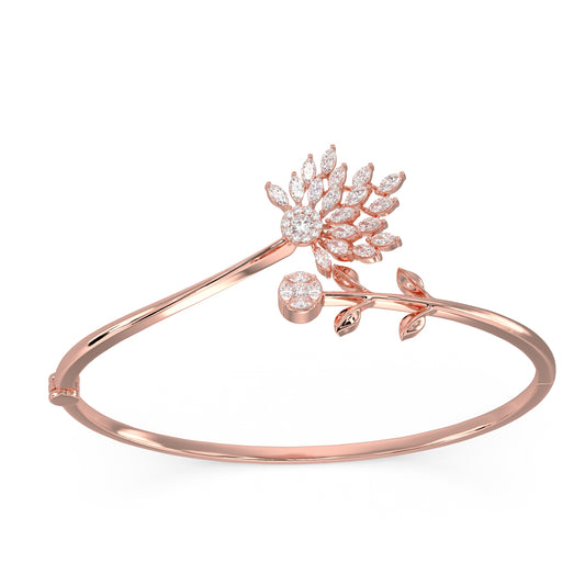 Silver Petal Embrace Bracelet