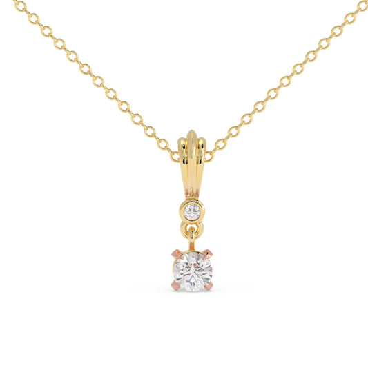 Classic Solitaire Drop Pendant