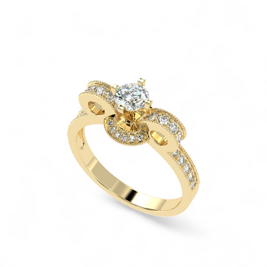Bowtie Glow Solitaire Ring
