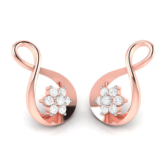 Infinity Blossom Diamond Earrings