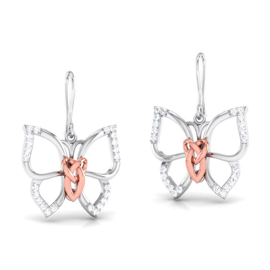 Butterfly Diamond Drop Earrings