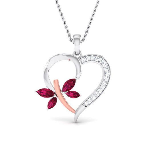 Eternal Blossom Heart Pendant