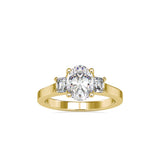 Luminous Trio Solitaire Ring