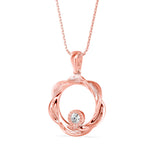 The Wreath She Wove Herself Solitaire Diamond Pendant