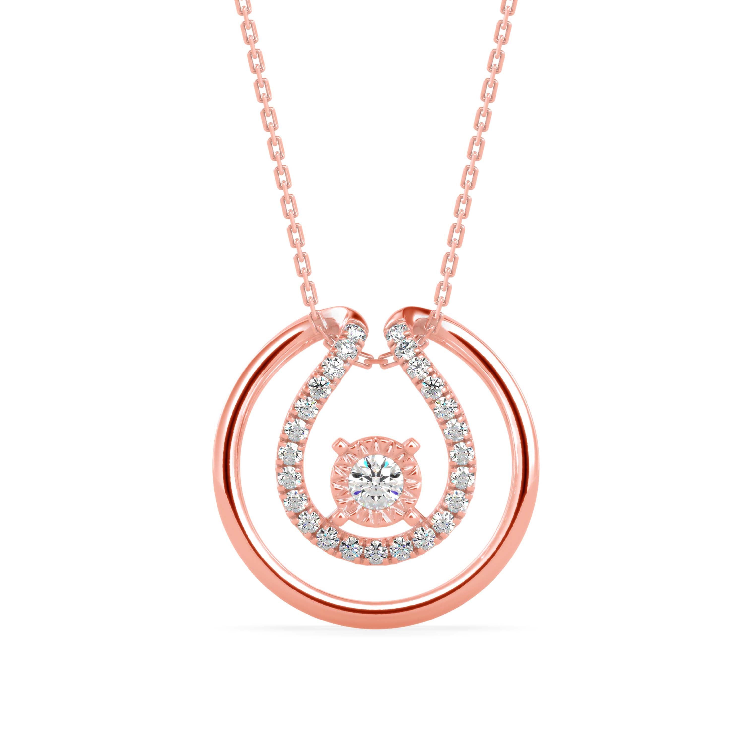 The Circle She Draws Around Herself Solitaire Diamond Pendant