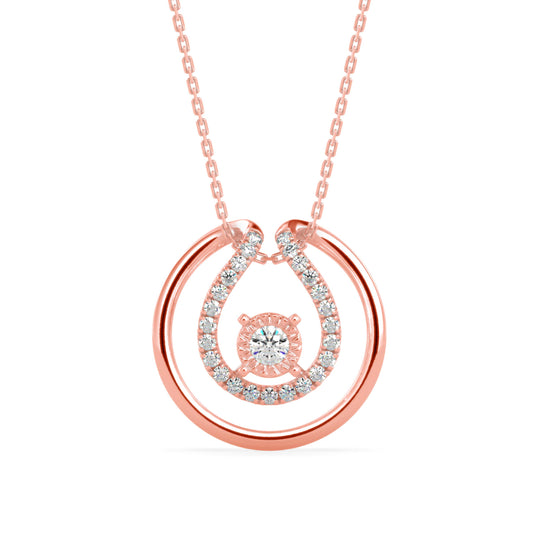 The Circle She Draws Around Herself Solitaire Diamond Pendant