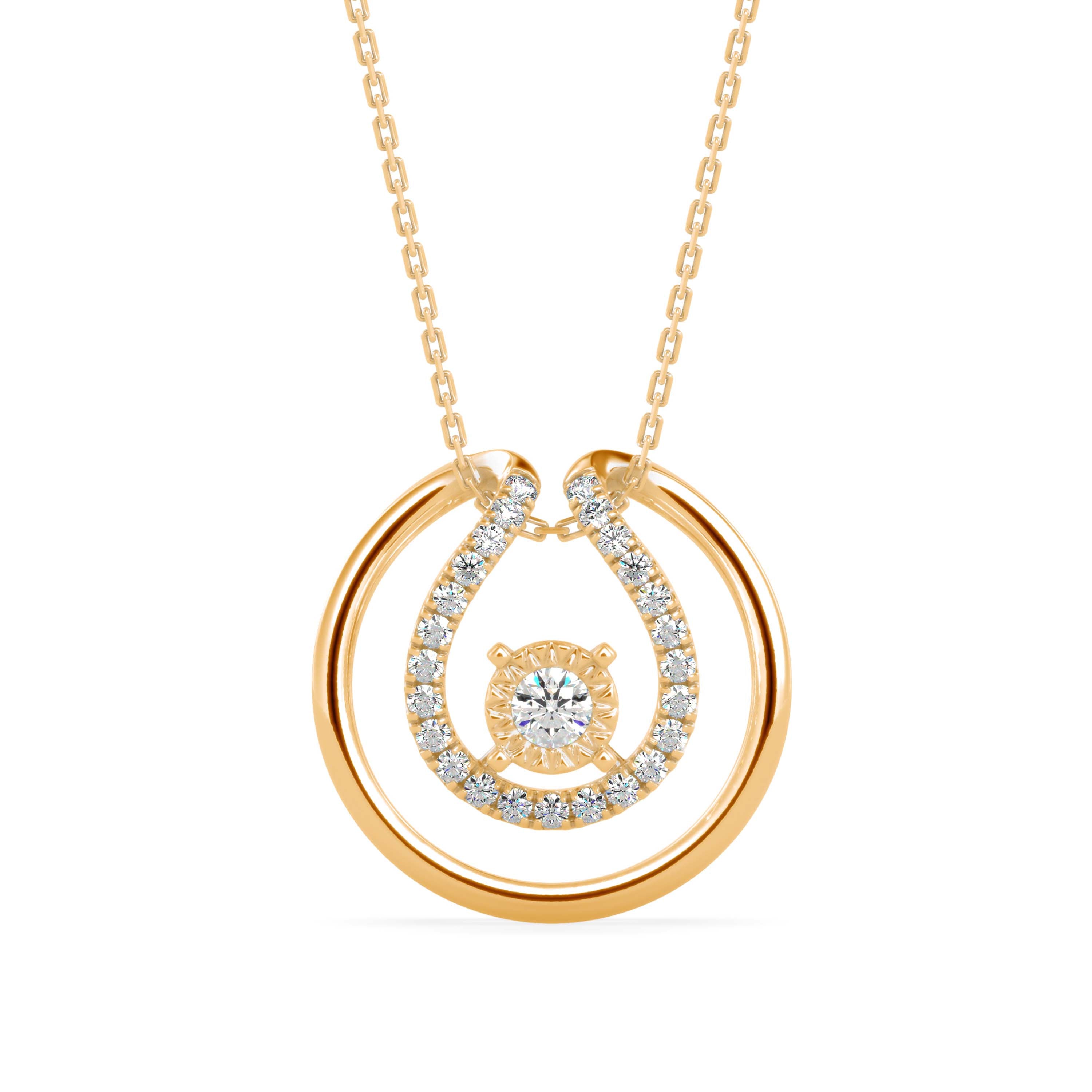 The Circle She Draws Around Herself Solitaire Diamond Pendant