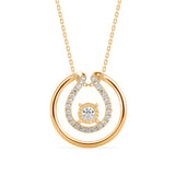 The Circle She Draws Around Herself Solitaire Diamond Pendant