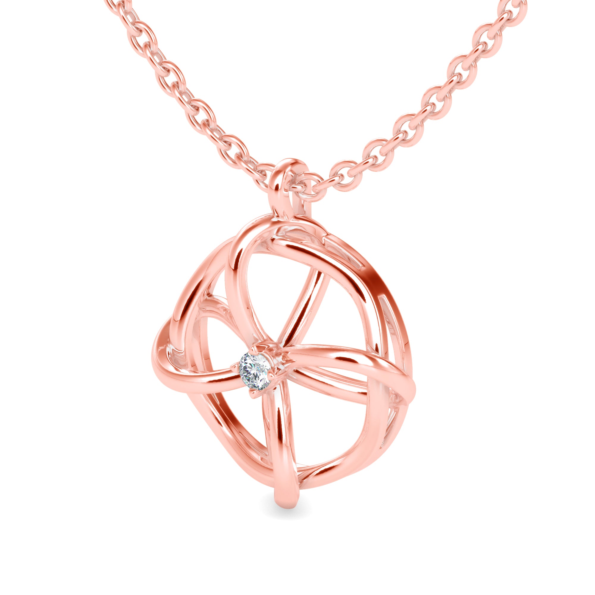 The Small Universe She Carries Solitaire Diamond Pendant