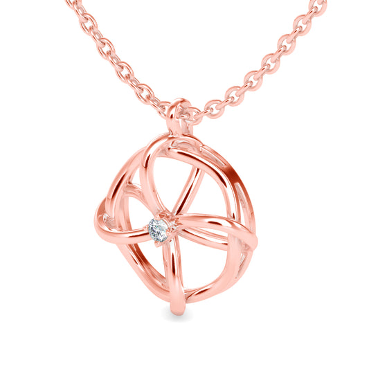 The Small Universe She Carries Solitaire Diamond Pendant