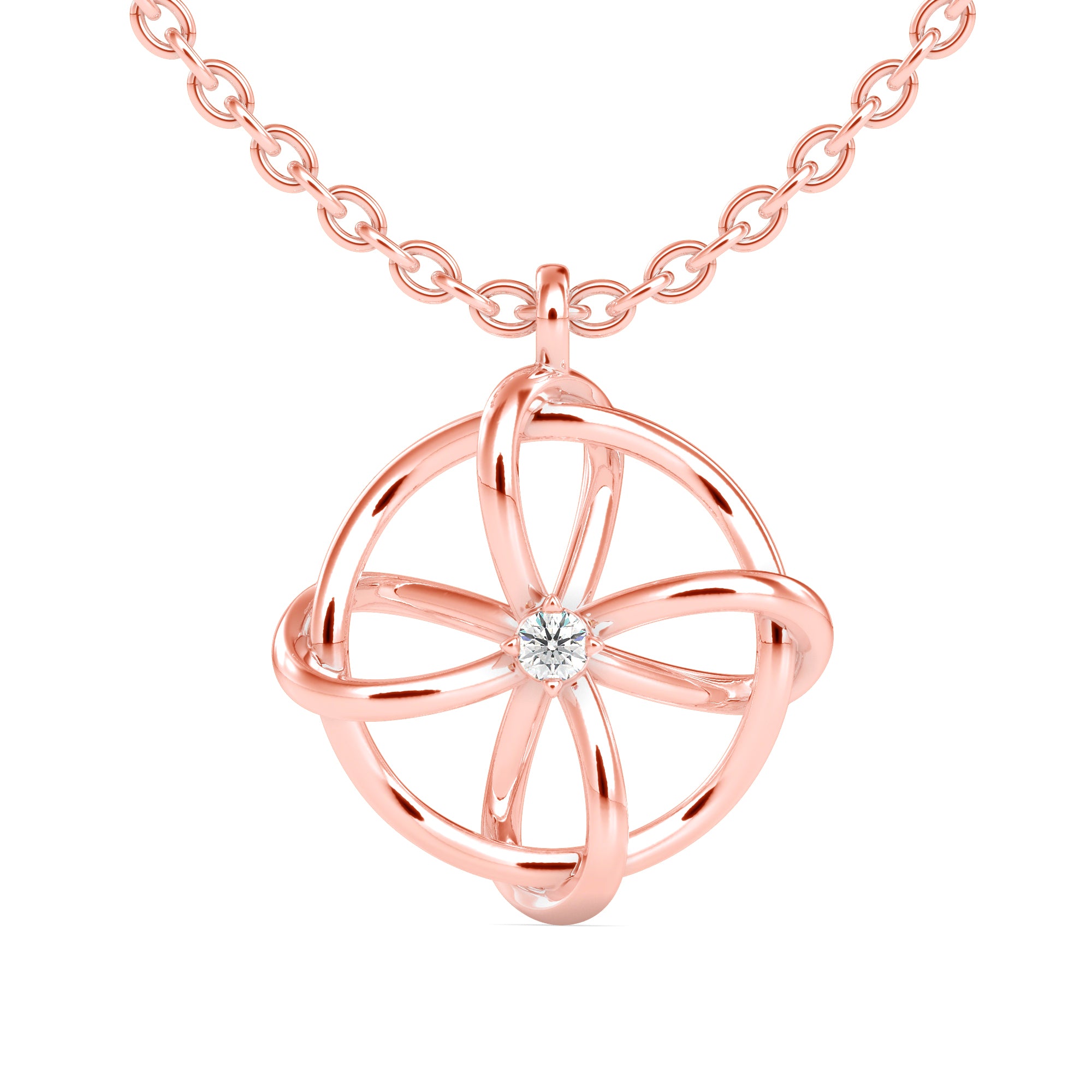The Small Universe She Carries Solitaire Diamond Pendant