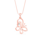 Fluttering Elegance Solitaire Pendant