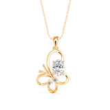 Fluttering Elegance Solitaire Pendant
