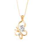 Fluttering Elegance Solitaire Pendant