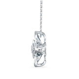 Petal Radiance Solitaire Pendant