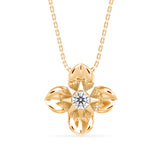 Petal Radiance Solitaire Pendant