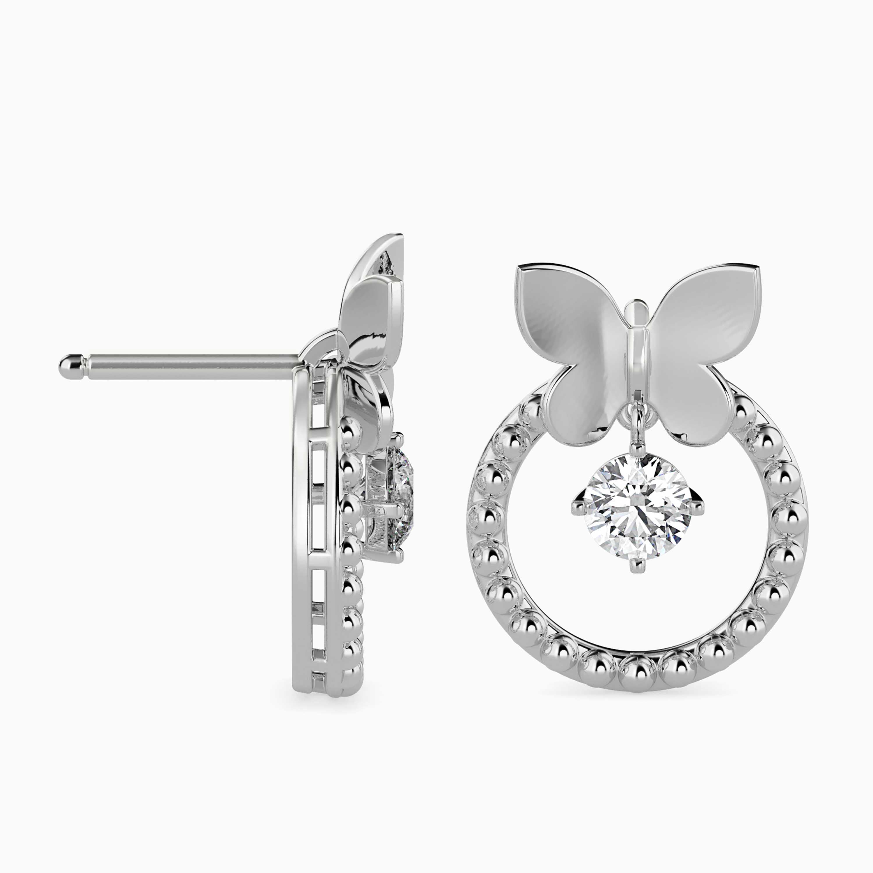 Fluttering Circle Earrings