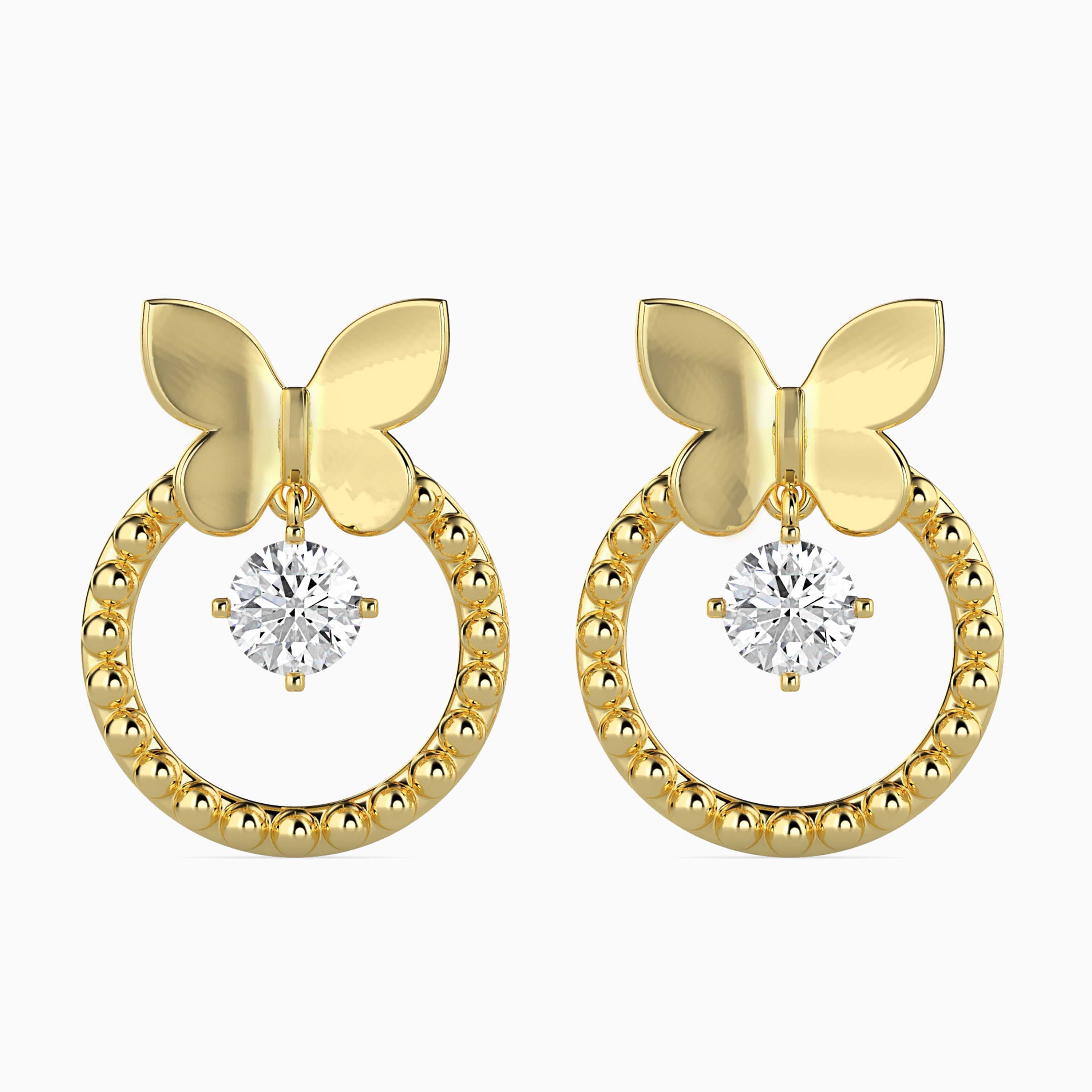 Fluttering Circle Earrings