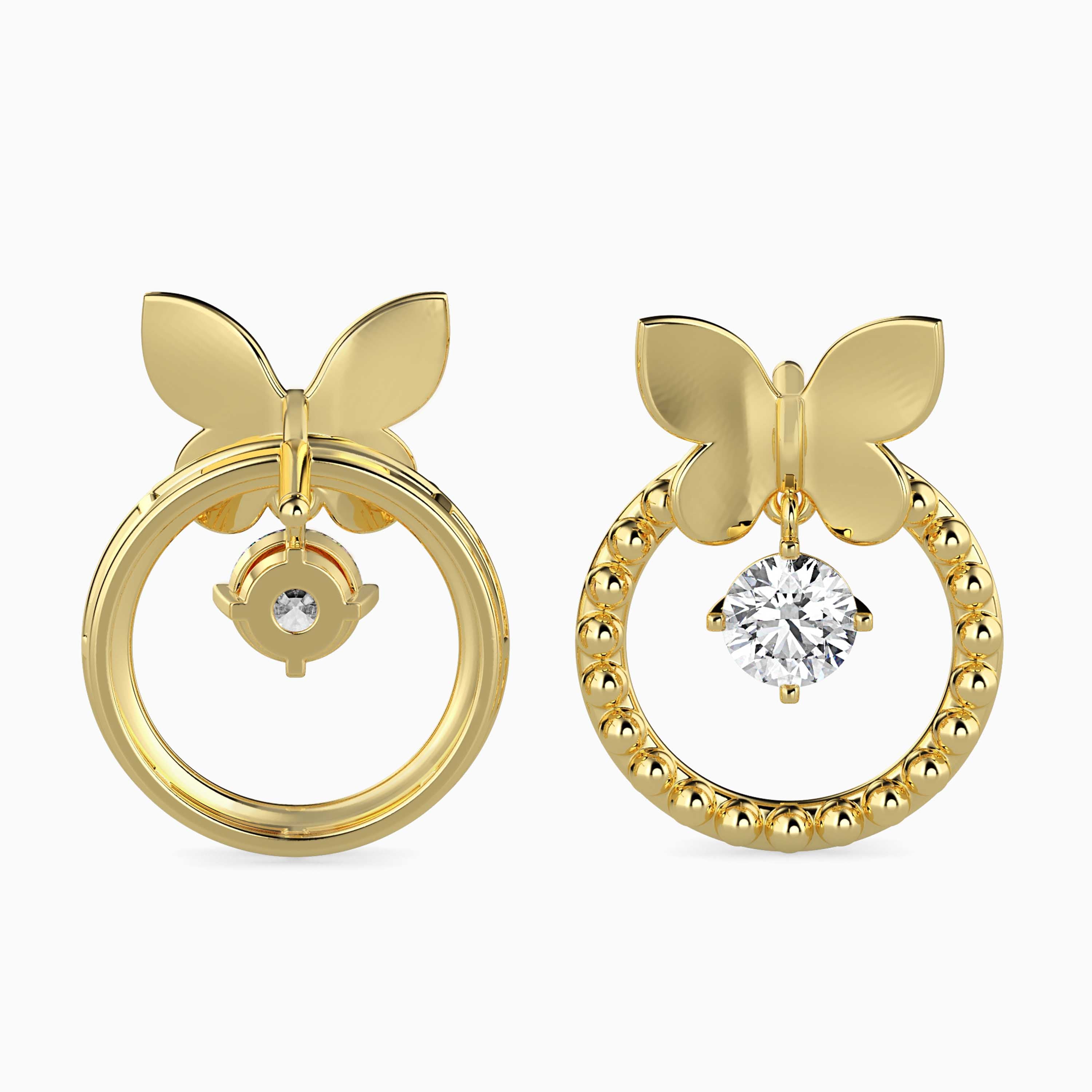 Fluttering Circle Earrings