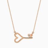 Heartfelt Key Diamond Necklace
