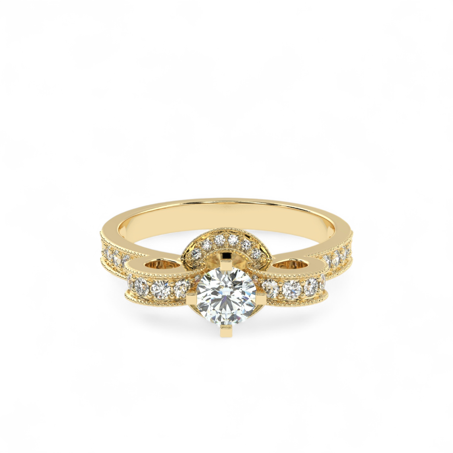 Bowtie Glow Solitaire Ring