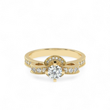 Bowtie Glow Solitaire Ring