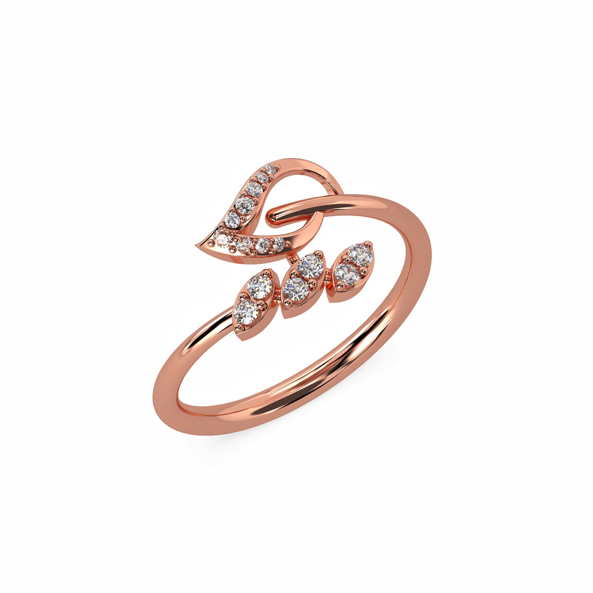 A Little Leaf of Joy Diamond Ring