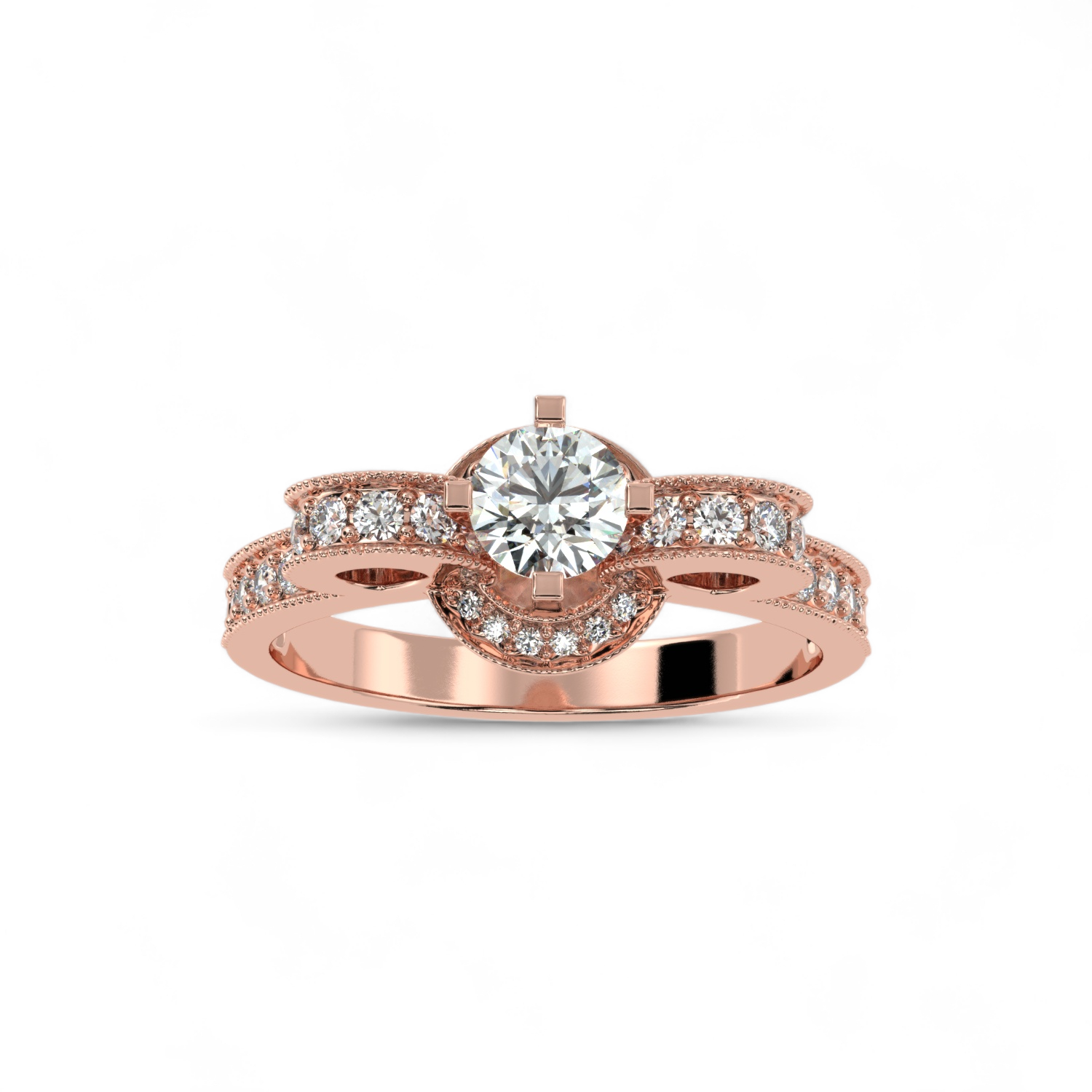 Bowtie Glow Solitaire Ring