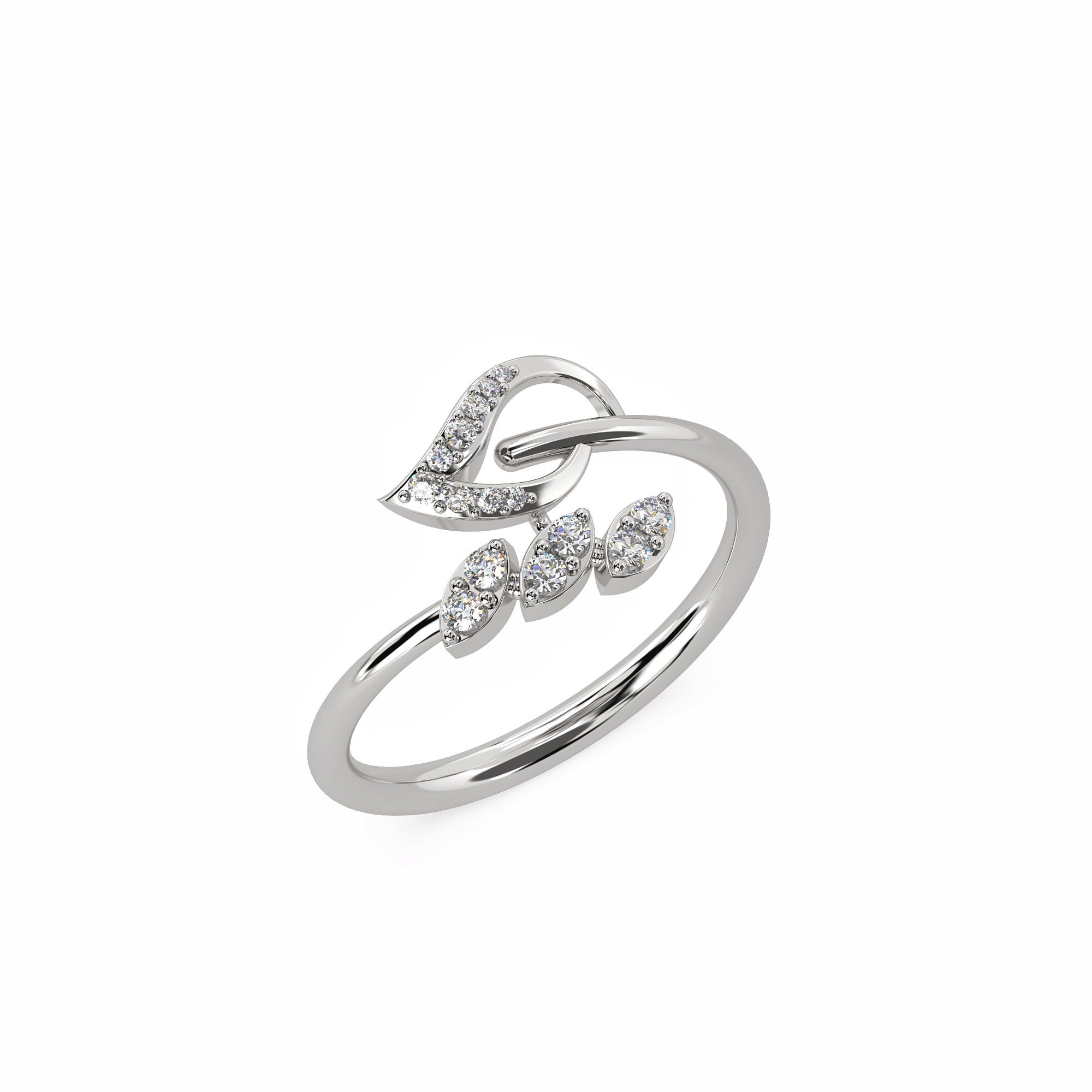 A Little Leaf of Joy Diamond Ring