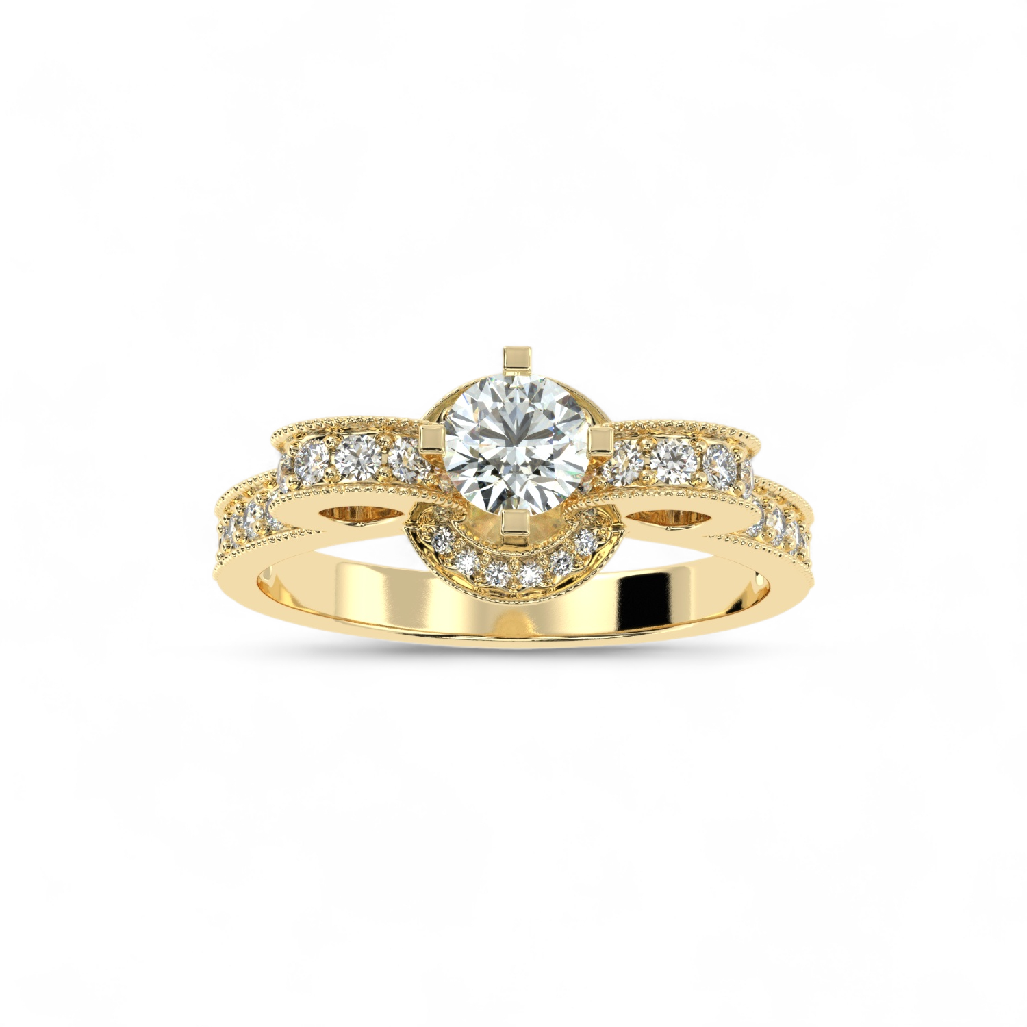 Bowtie Glow Solitaire Ring