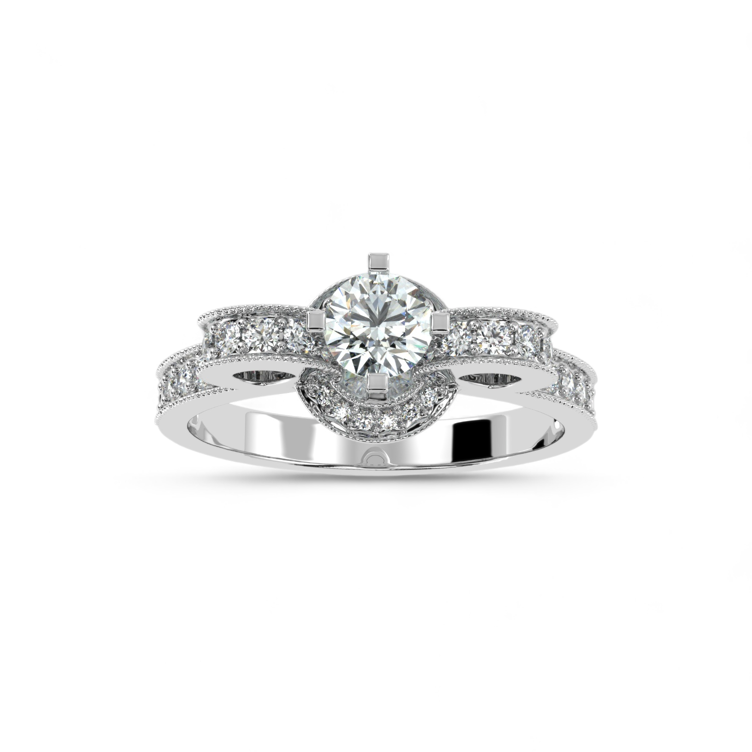 Bowtie Glow Solitaire Ring