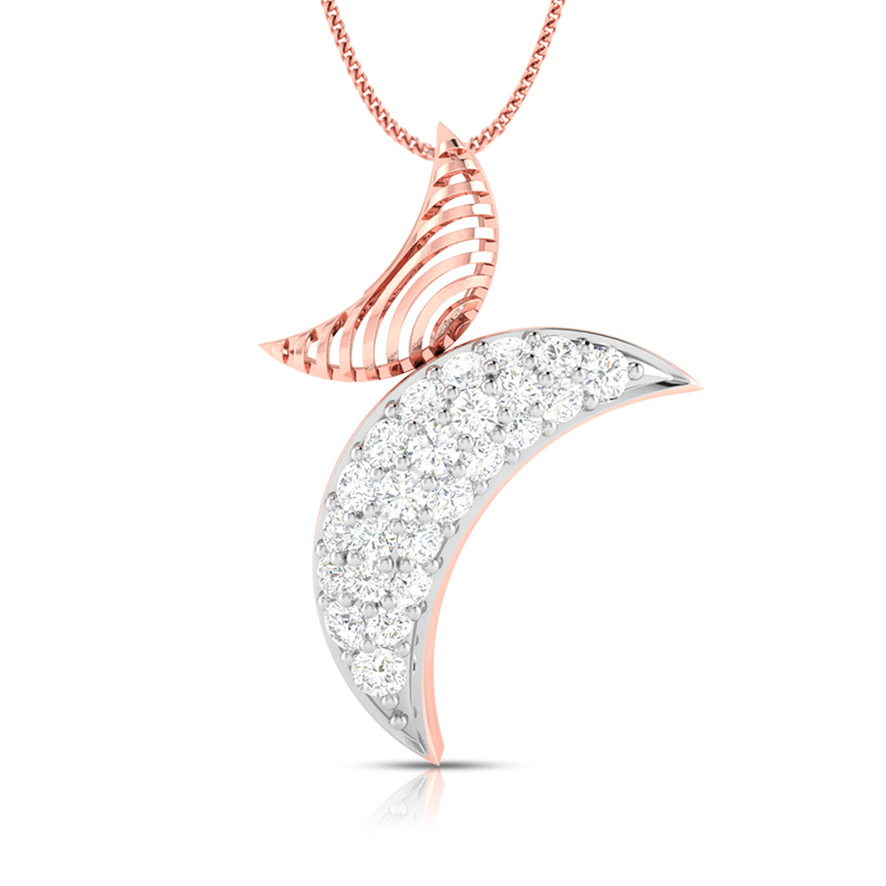 The Moon and Her Glow Diamond Pendant