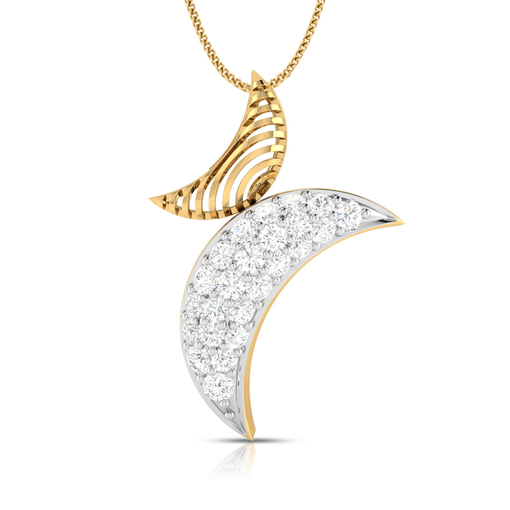 The Moon and Her Glow Diamond Pendant