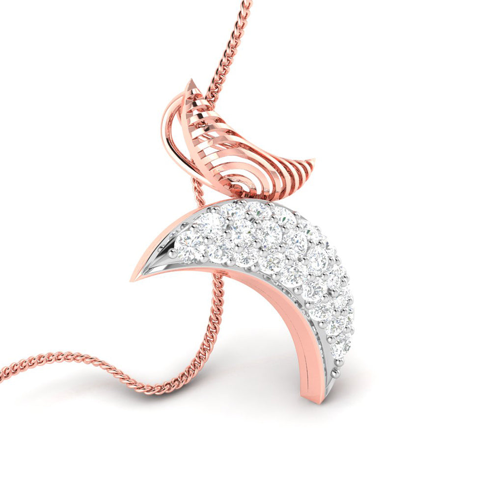 The Moon and Her Glow Diamond Pendant