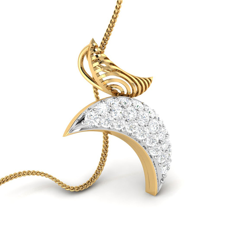 The Moon and Her Glow Diamond Pendant