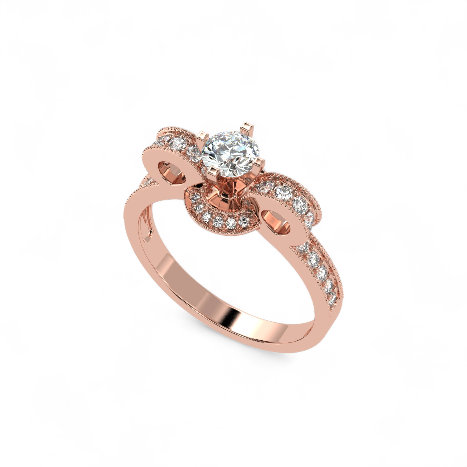 Bowtie Glow Solitaire Ring