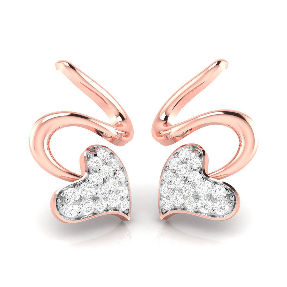 A Ribbon Around Her Heart Diamond Studs