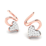 A Ribbon Around Her Heart Diamond Studs