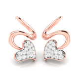 A Ribbon Around Her Heart Diamond Studs