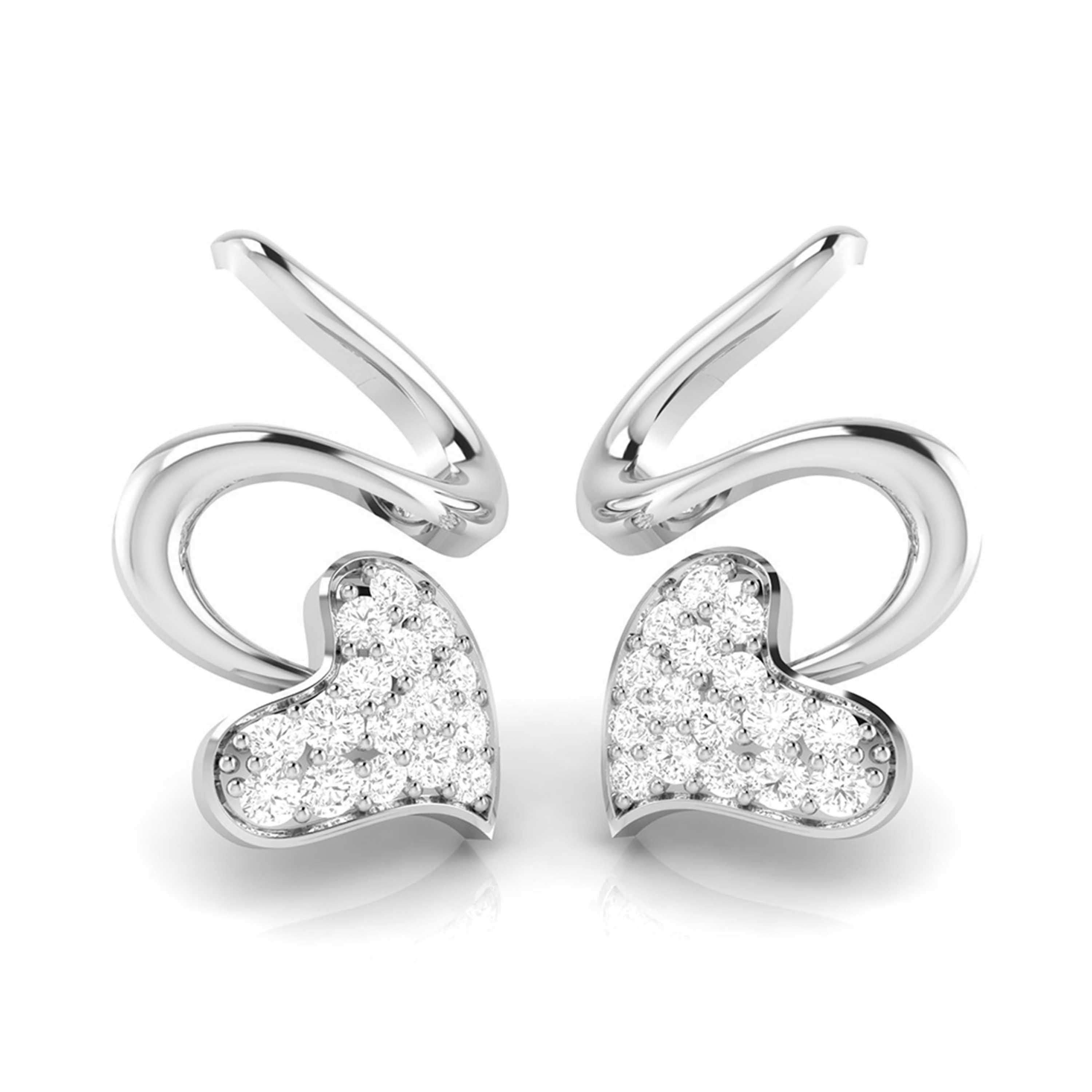A Ribbon Around Her Heart Diamond Studs