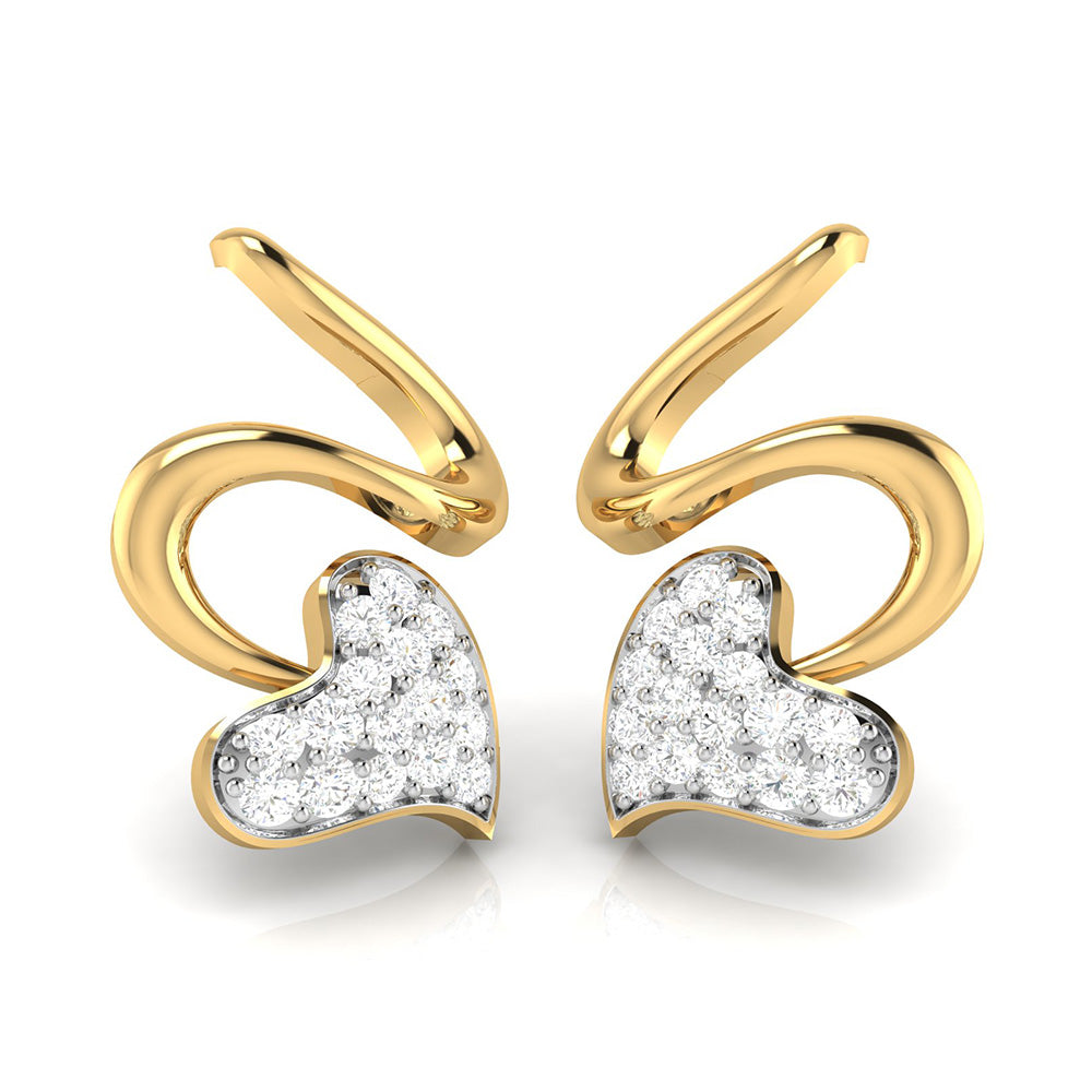 A Ribbon Around Her Heart Diamond Studs