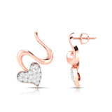A Ribbon Around Her Heart Diamond Studs