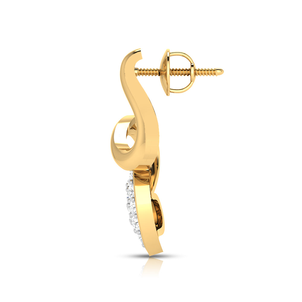 A Ribbon Around Her Heart Diamond Studs