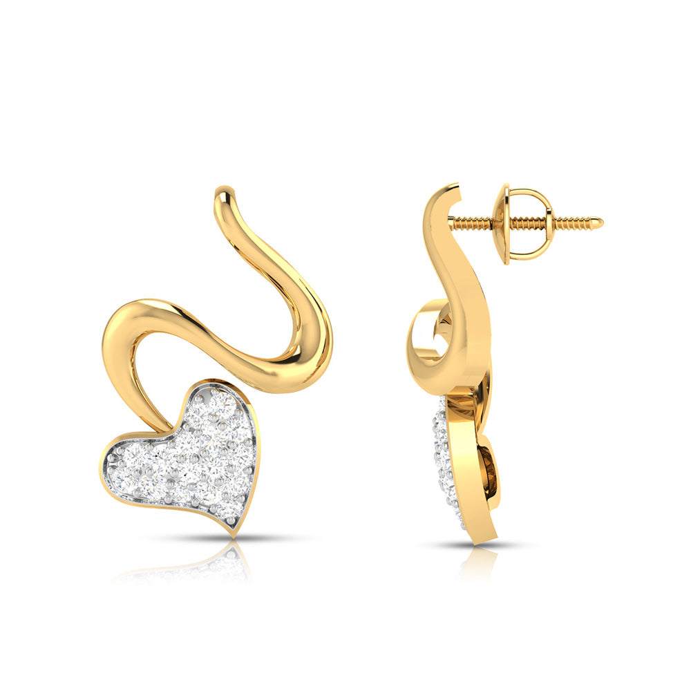 A Ribbon Around Her Heart Diamond Studs