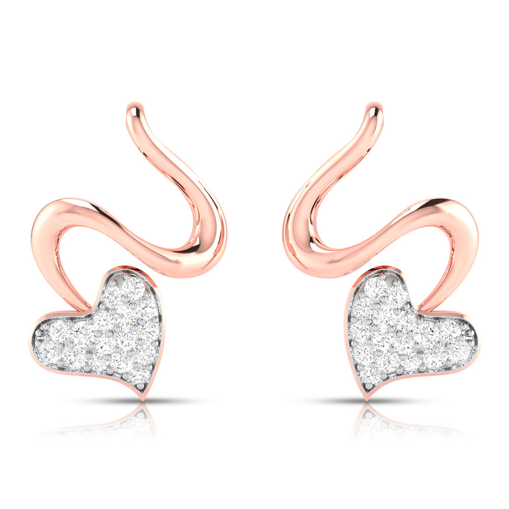A Ribbon Around Her Heart Diamond Studs