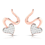 A Ribbon Around Her Heart Diamond Studs