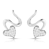 A Ribbon Around Her Heart Diamond Studs