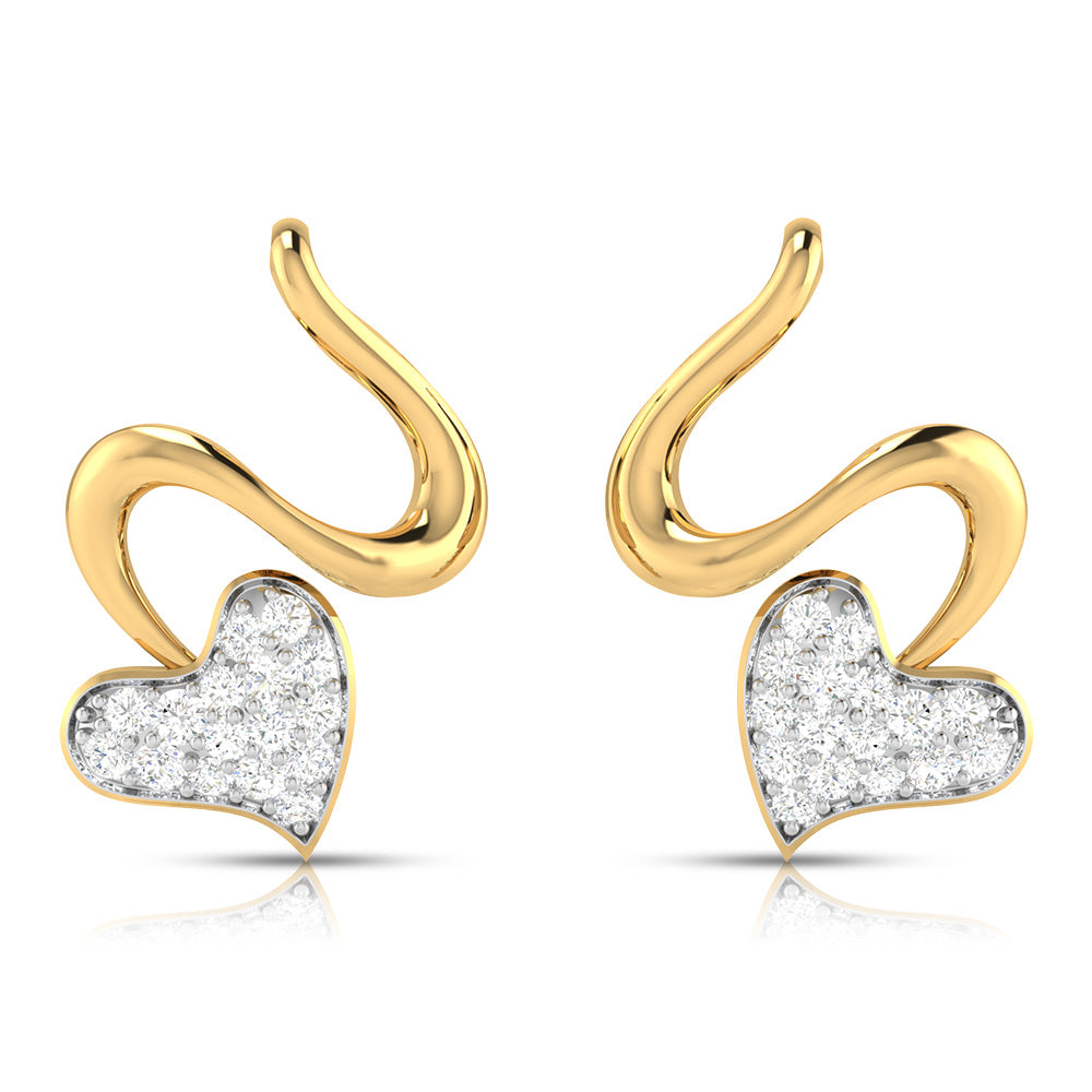 A Ribbon Around Her Heart Diamond Studs