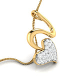 A Curl of Quiet Affection Diamond Pendant