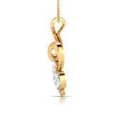 A Curl of Quiet Affection Diamond Pendant